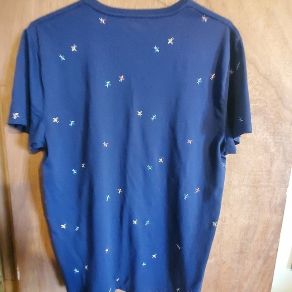 Old Navy Blue Short Sleeve Tee With Surfers. Surf Boards. Large Unisex. Navy - Picture 5 of 7